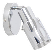 WANDLEUCHTE Chrom Glas satiniert Silber - Silberfarben, Glas (10.5/10/10.5cm) - Briloner