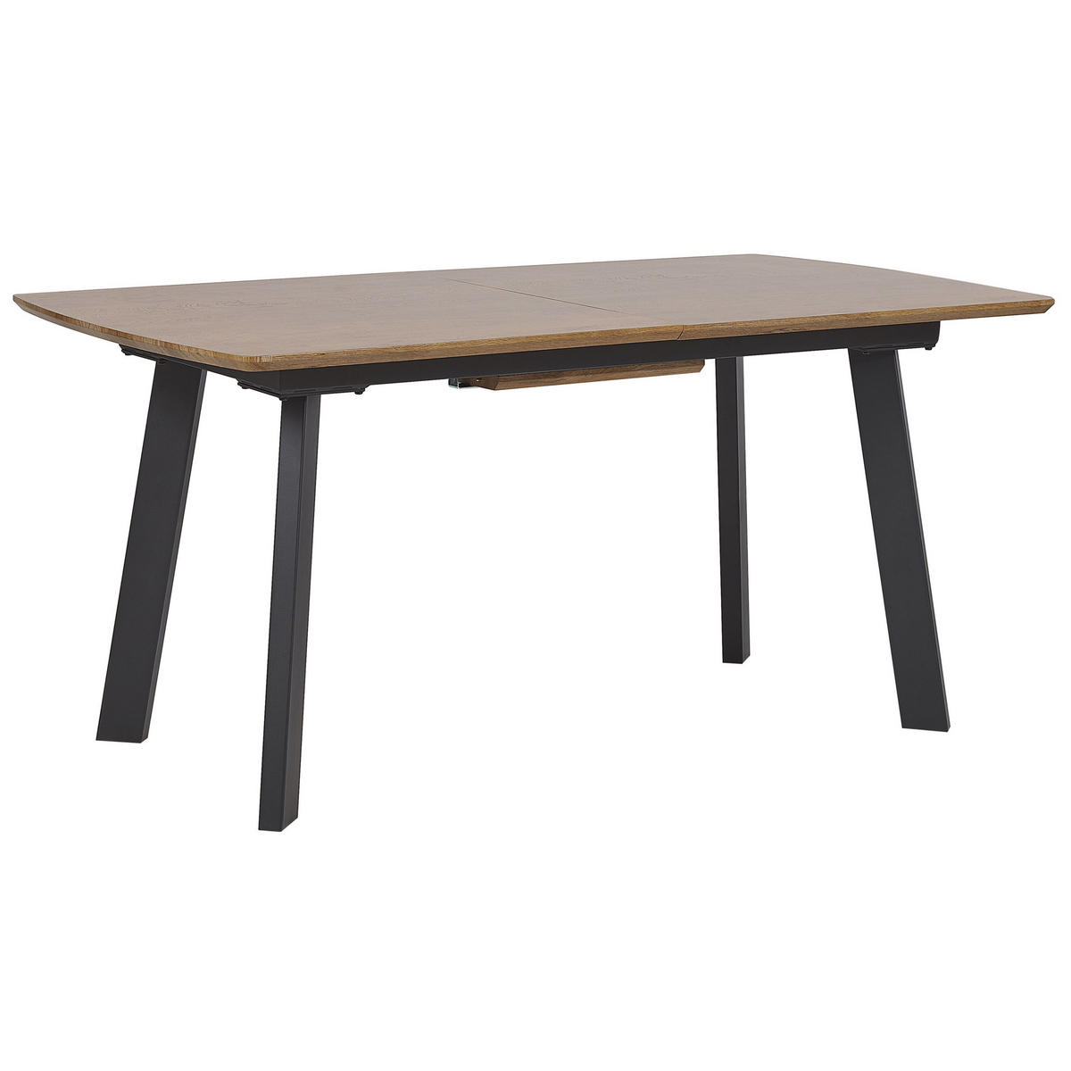 ESSTISCH 160-200/90/76 cm Dunkelbraun, Schwarz Rechteckig Salvador - Dunkelbraun, Holzwerkstoff (200/90/76cm) - Beliani