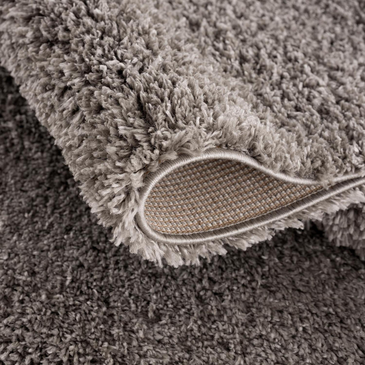 HOCHFLOR-TEPPICH Shaggy Pulpy 100 Anthrazit 140x200 cm - Grau, Textil (140/200cm) - carpet city
