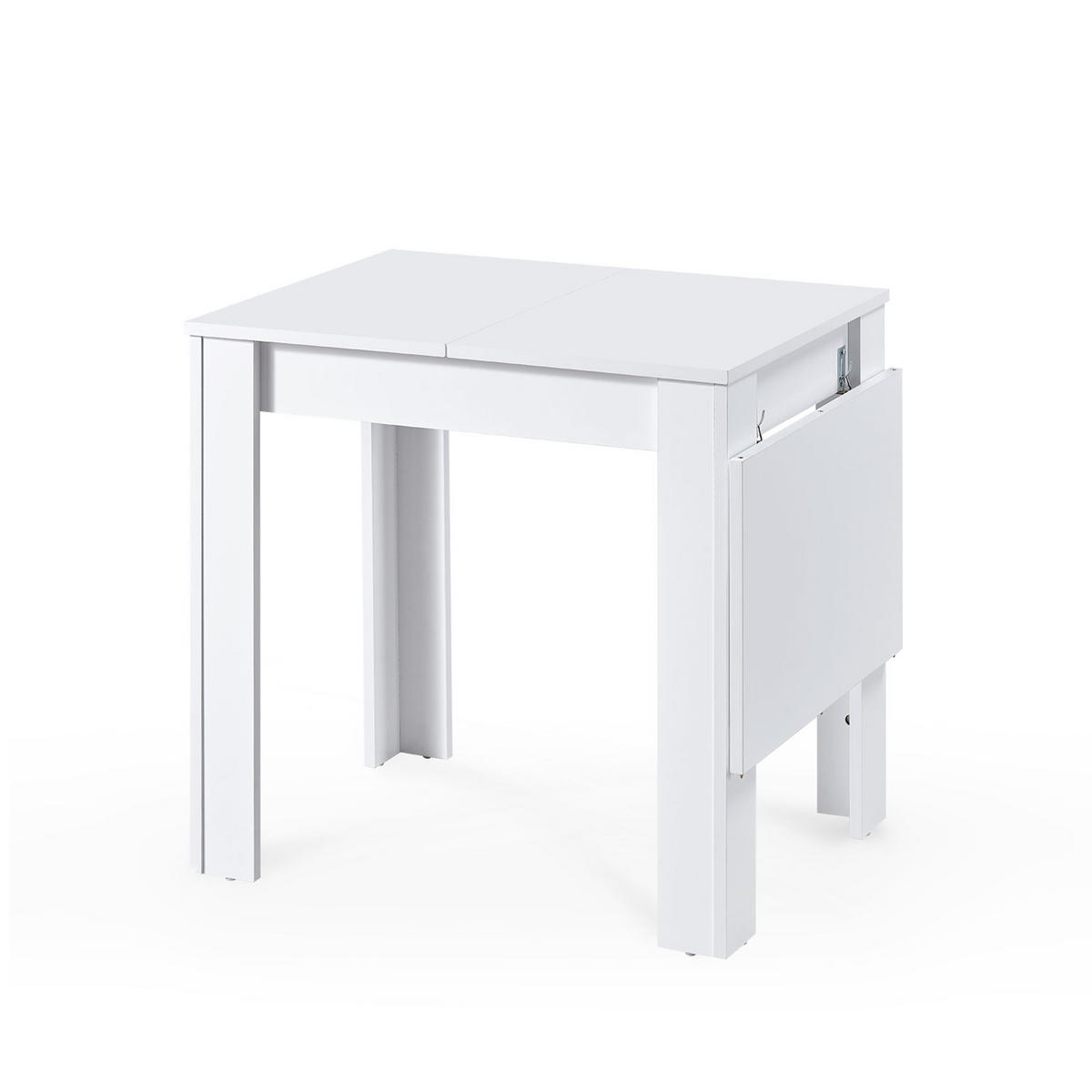 ESSTISCH LIVIUS 80-120/60/74 cm - Weiß, Holzwerkstoff (80/60/74cm) - B&D Home