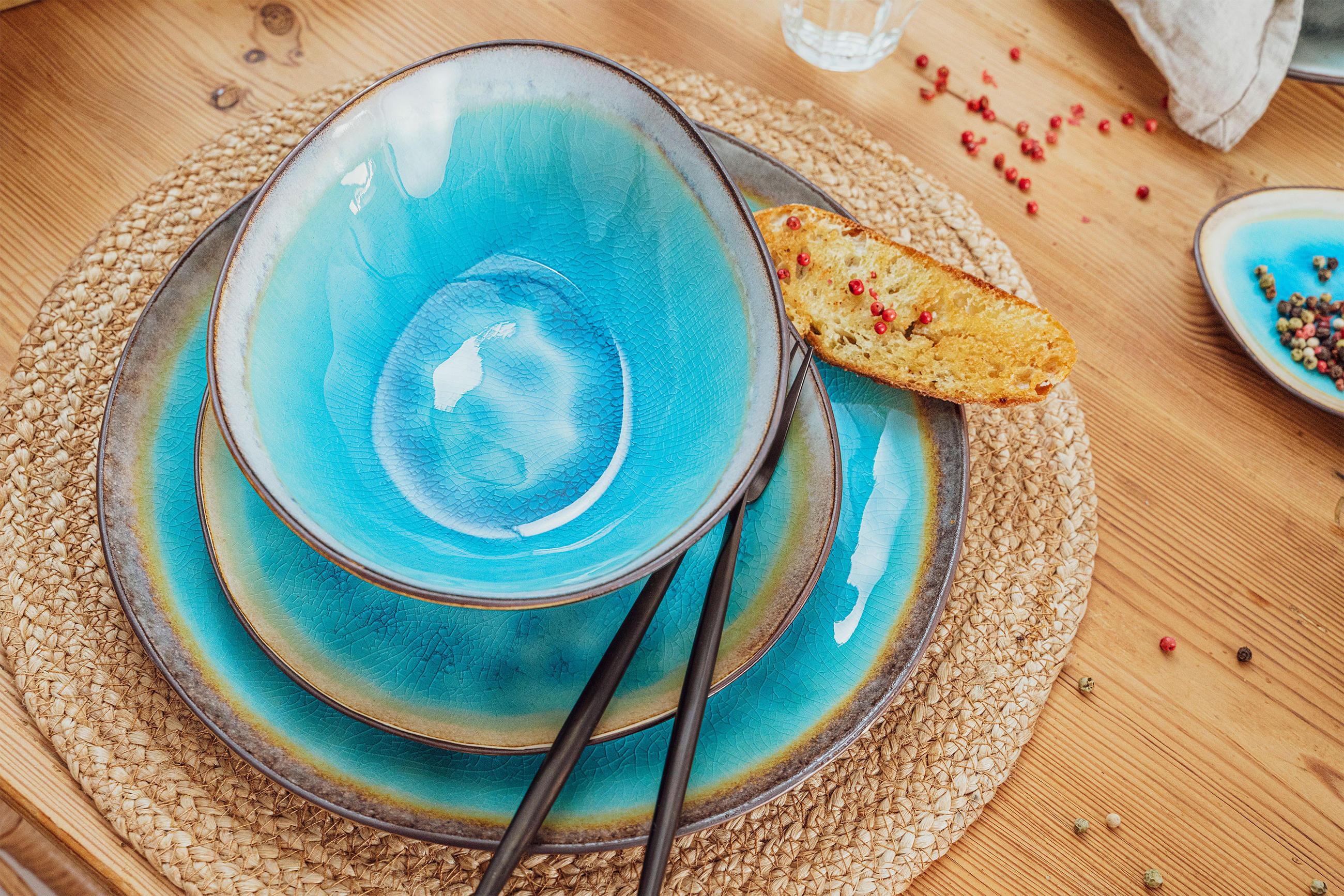 Thumbnail - Sänger Salatschalen, Pastellblau, Keramik, 4-teilig, kratzfest, Essen & Trinken, Geschirr, Schalen & Schüsseln, Salatsch...