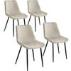 STUHL 4er Set Monroe 48 x 59 x 82 5 cm creme - Creme, Kunststoff (48/82.5/59cm) - tectake