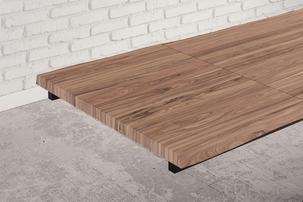 ESSTISCH JANOSH - Beige/Schwarz, Holz/Metall (90/180/77cm) - SAM