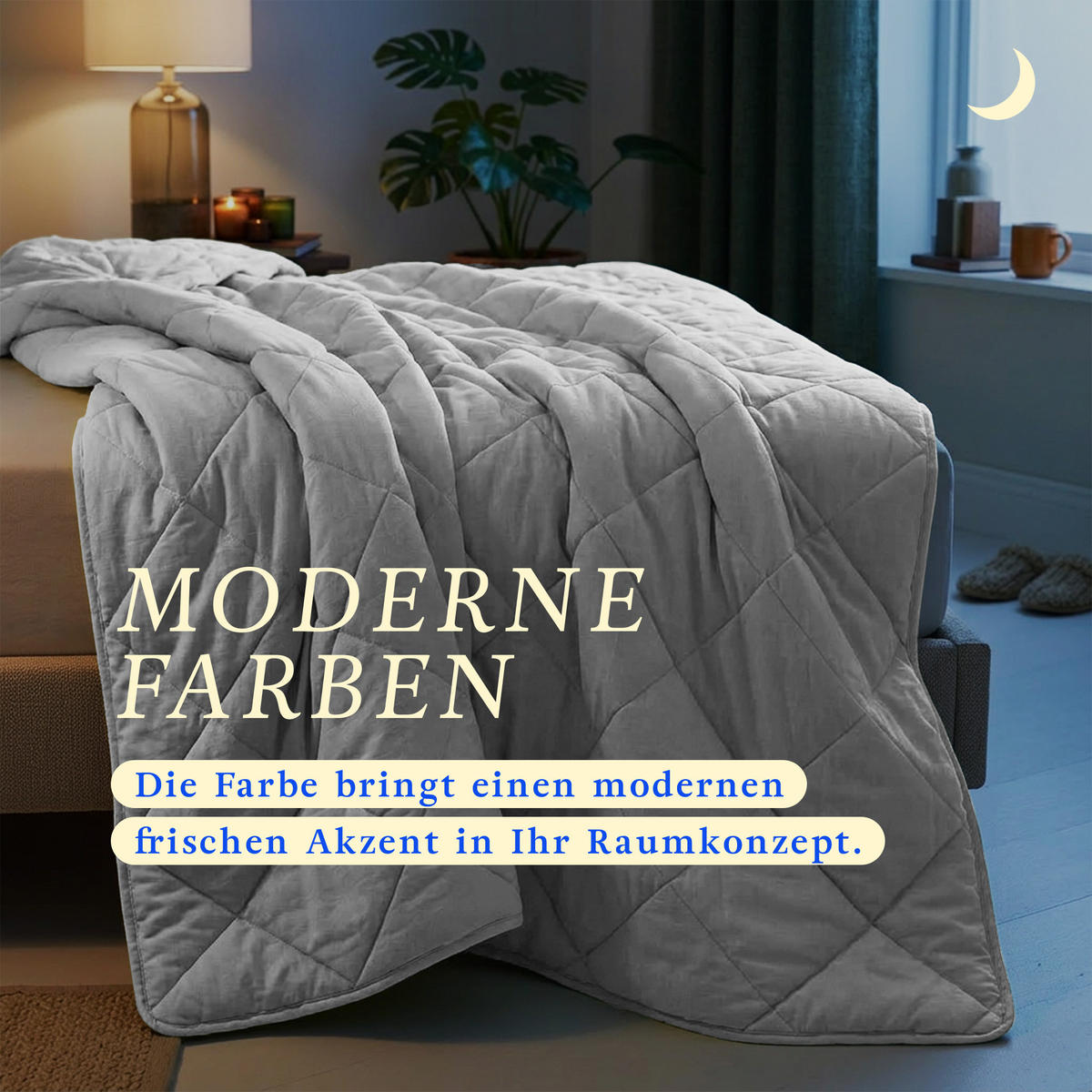 SOMMERBETT Steppbett leicht Hellgrau 200x200 cm - Hellgrau, Textil (200/200cm) - Bestlivings