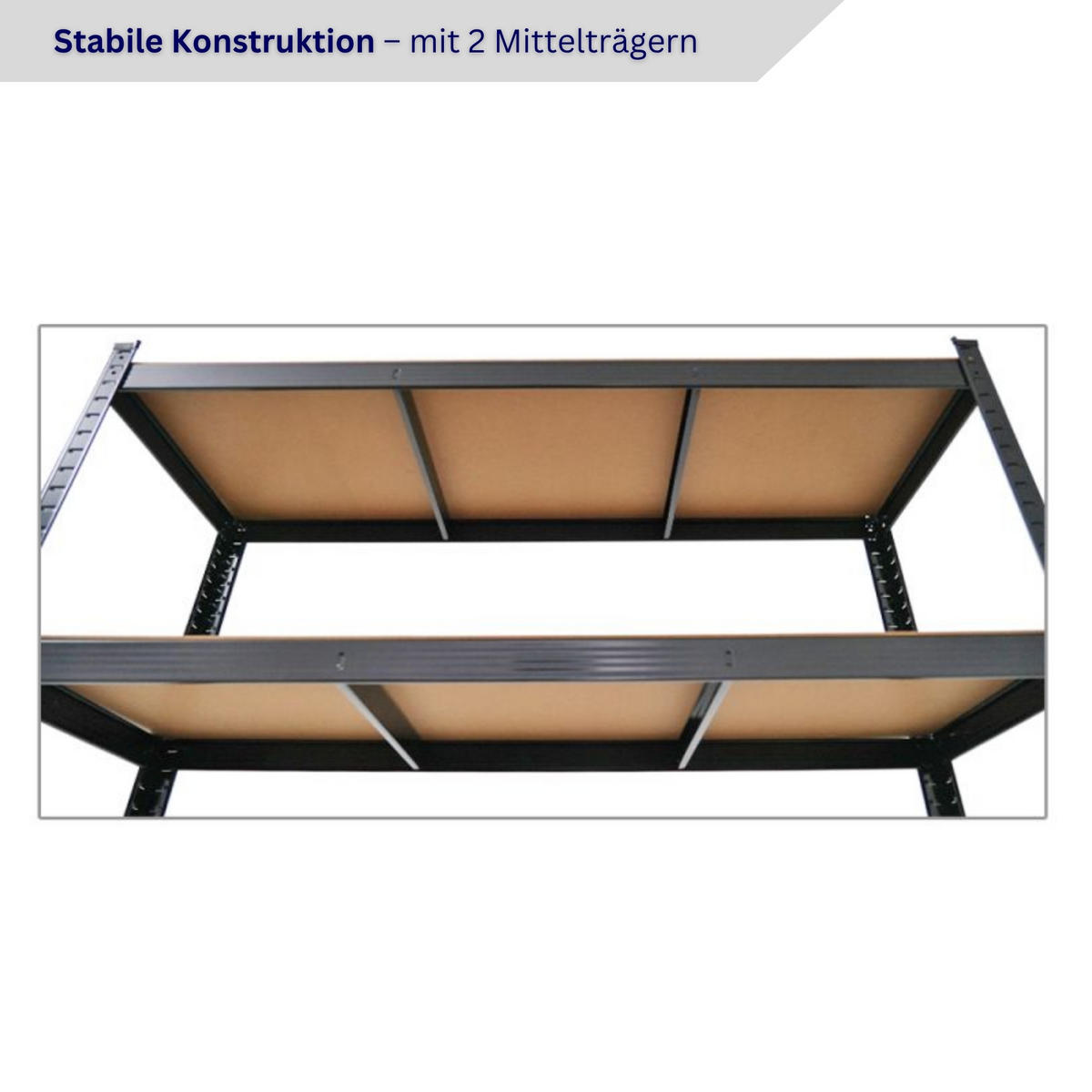 SCHWERLASTREGAL Ragnar inkl. 10x Aufbewahrungsbox 30 & 45 Liter - Schwarz, Metall (120/180/40cm) - PROREGAL