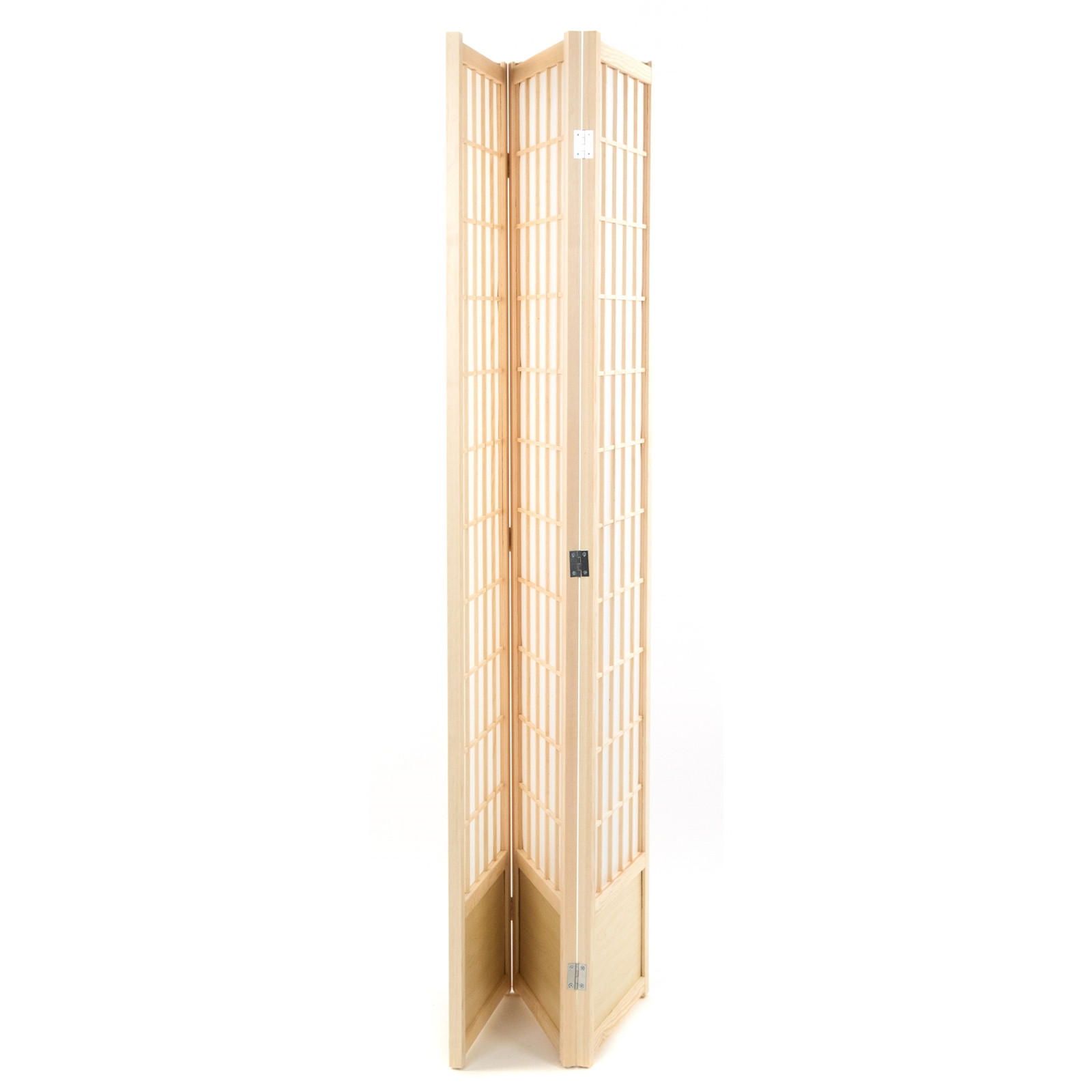 RAUMTEILER Canva II 3-tlg. Holz, Reispapier - Naturfarben, Holz (120/170/3cm) - DESIGN DELIGHTS