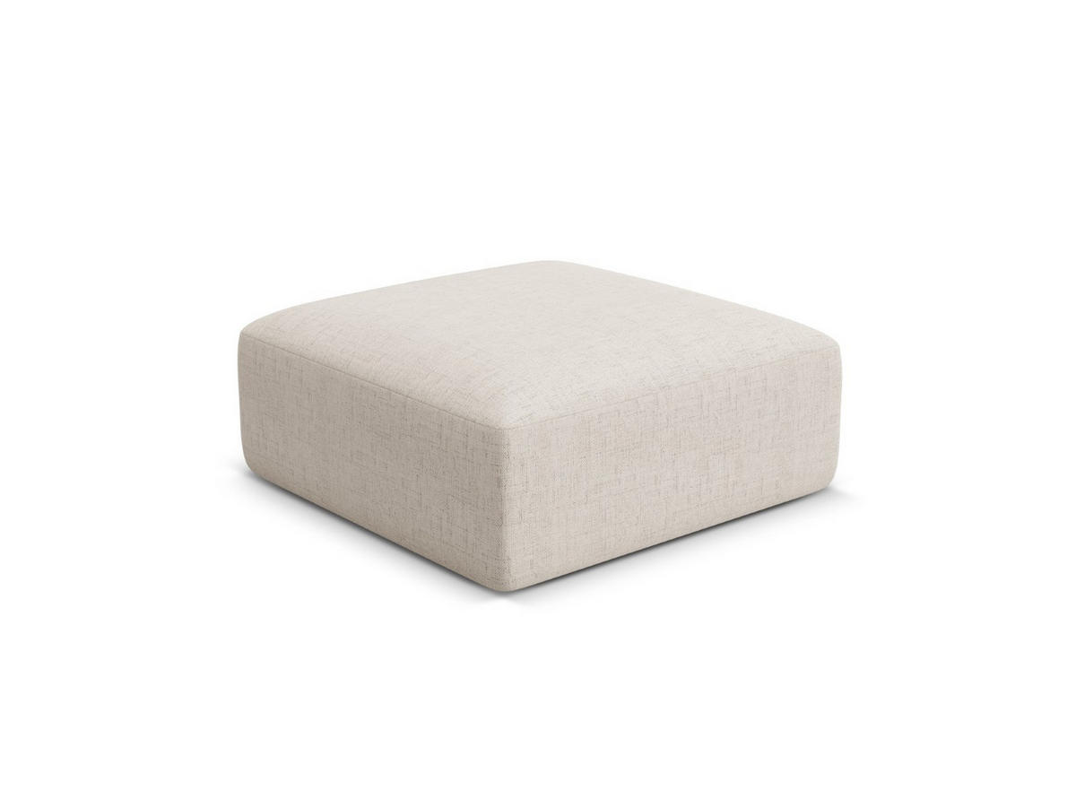 POUF Campi aus strukturiertem Stoff leichtes beige - Creme, Textil (90/40/90cm) - Cosmopolitan Design