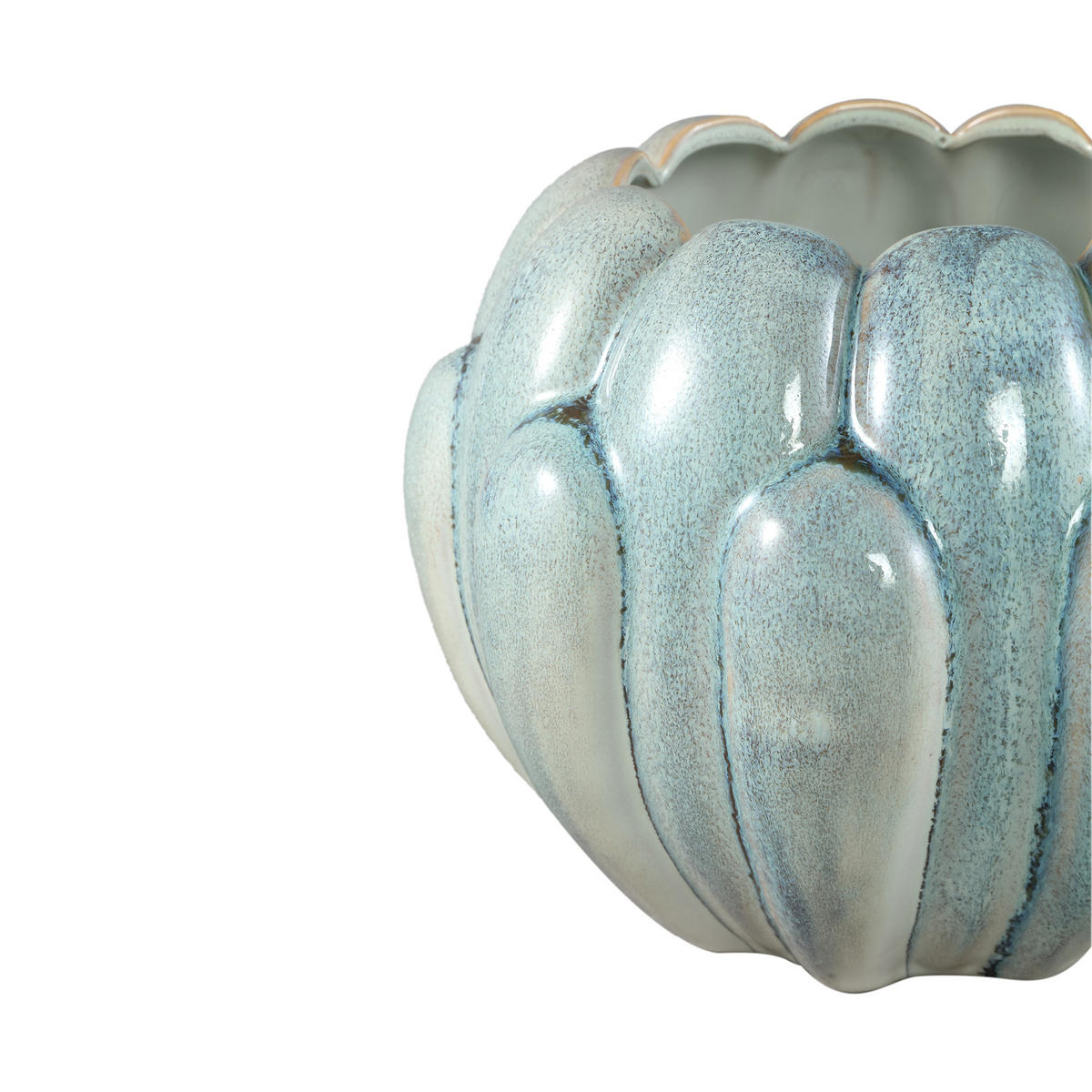 TOPF Divinder Grün 25/25/19cm - Grün, Keramik (19cm) - PTMD Collection