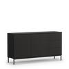 KOMMODE Dallas K2D3SZ 150 cm Schwarz - Schwarz, Holzwerkstoff/Metall (150/80/41cm) - Ravio
