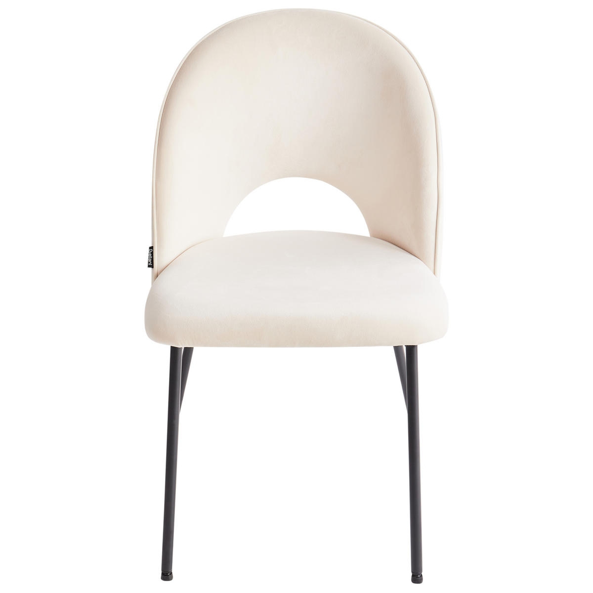 JÍDELNÍ ŽIDLE sada 2 ks Sametová látka Béžová Covelo - béžová, kov/textil (46/83/53cm) - Beliani