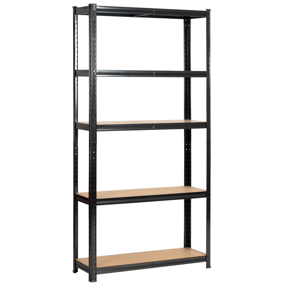 SCHWERLASTREGAL Schwarz 90x30x180 cm - Schwarz, Metall (90/180/30cm) - Akord