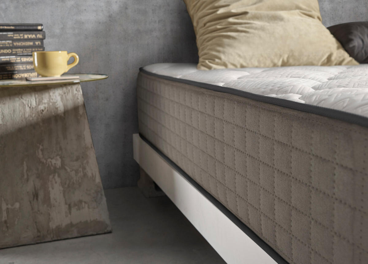 MATRATZE 160x200 Bienenwachs H2/H3 30 cm - Weiß, Textil (160/200cm) - Simpur