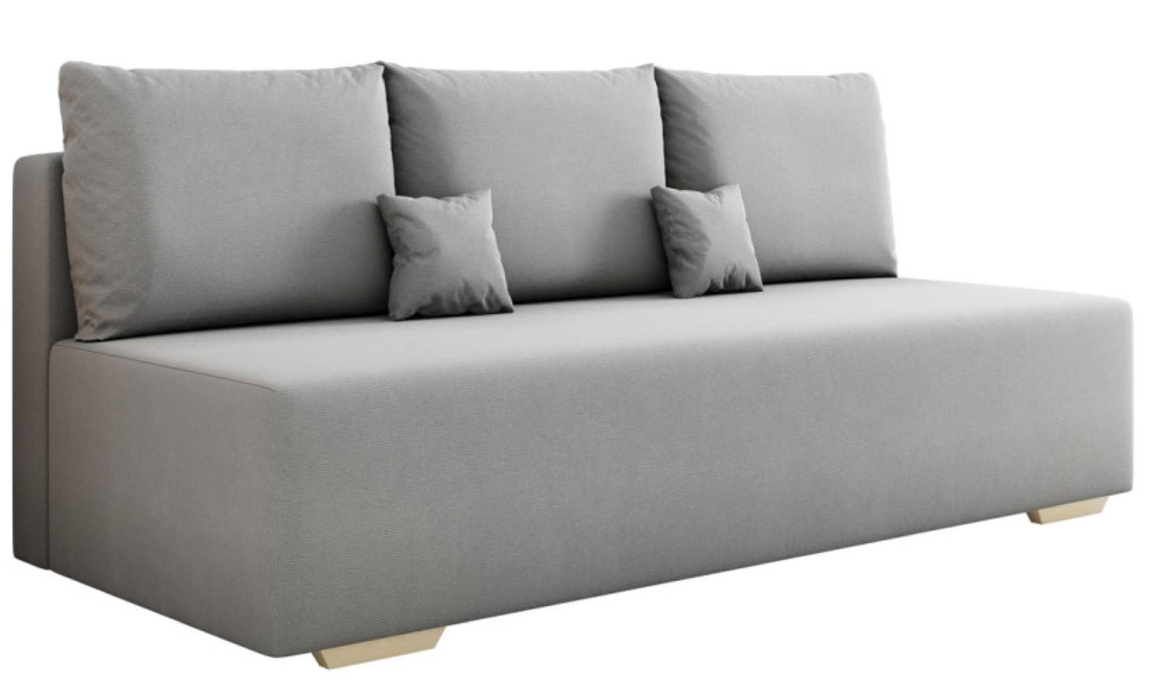 SOFA Grau OLA Mit Schlaffunktion Ohne Armlehnen - Grau, Textil (195/88/85cm) - Sepro Meble