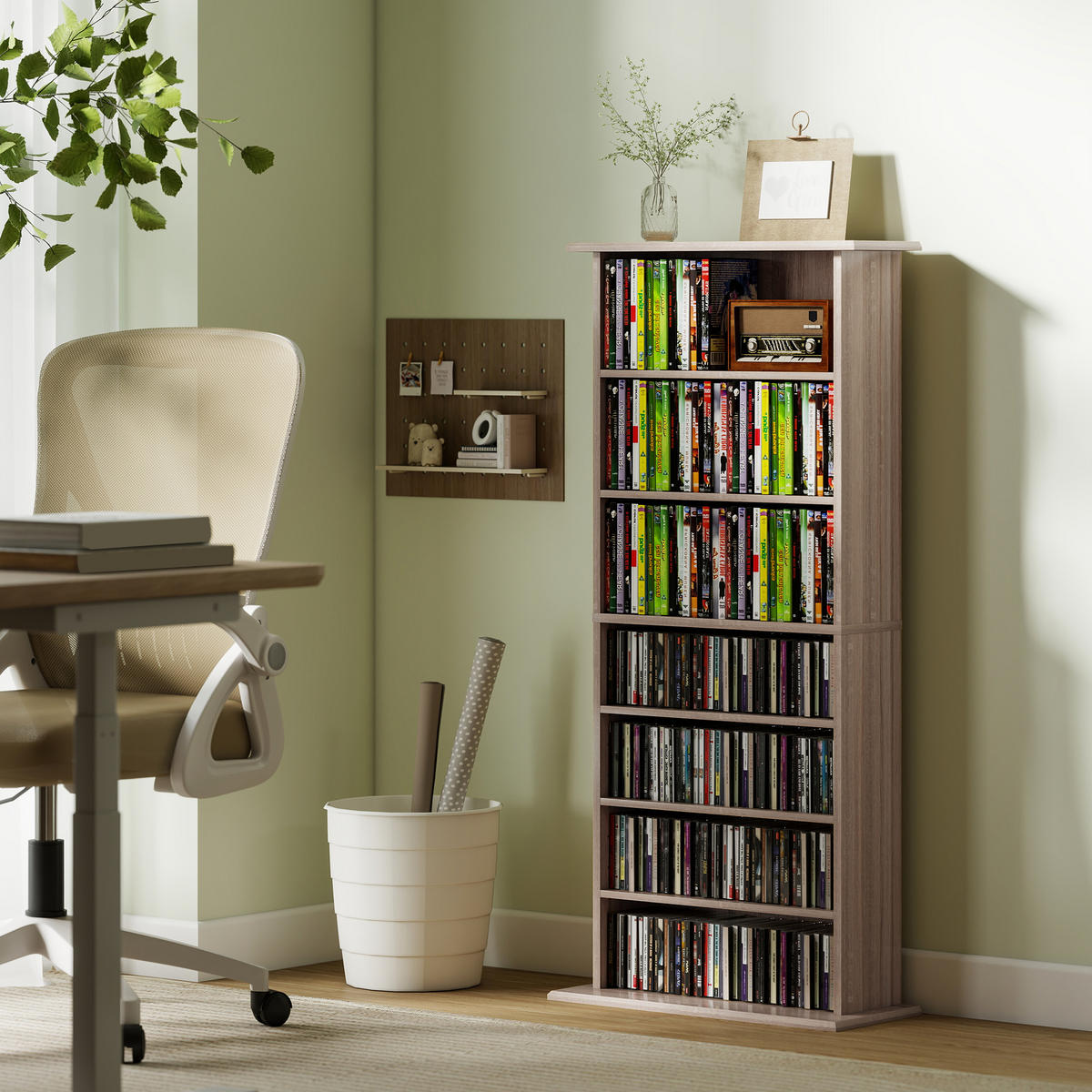 CD-REGAL DE-14509 8 Fächer, verstellbare Böden Natur - Naturfarben, Holzwerkstoff (24/126.3/58cm) - ComfortXL