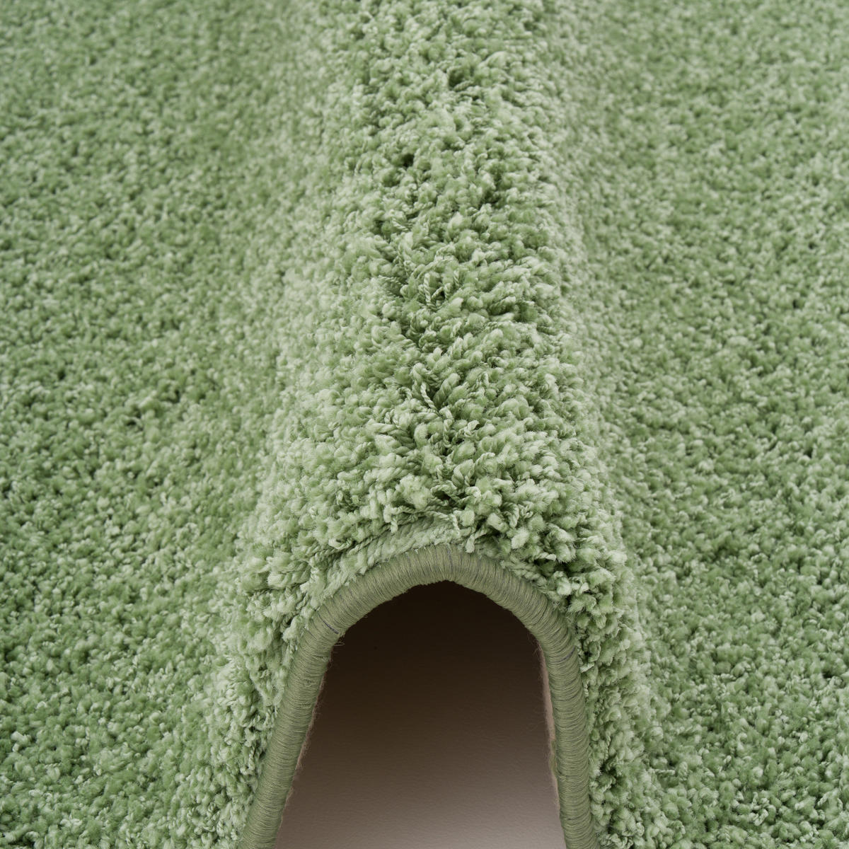 LUXUS HOCHFLOR LANGFLOR TEPPICH MILANO RUND - Mintgrün, Textil (160/160cm) - Snapstyle