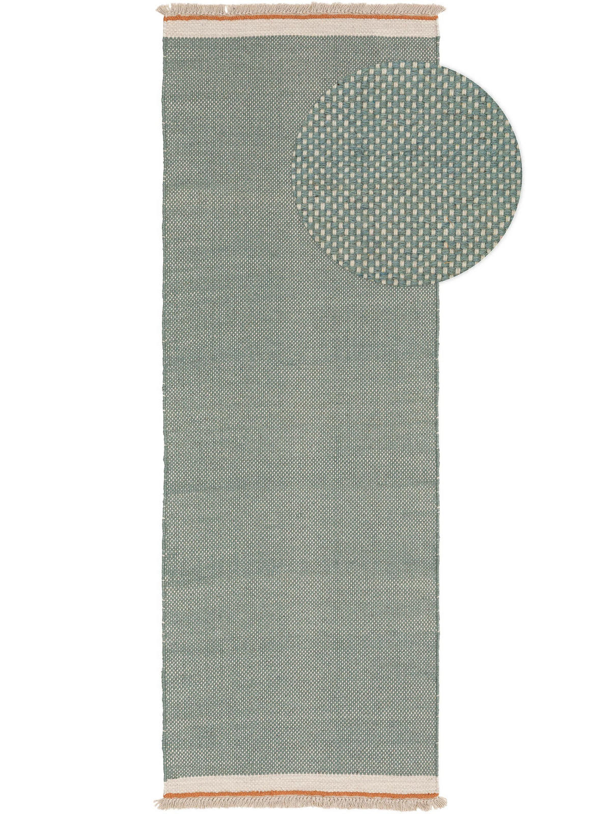 WOLLTEPPICH-LÄUFER Karla Mint 80x250 cm - Mintgrün, Textil (80/250cm) - benuta Pop