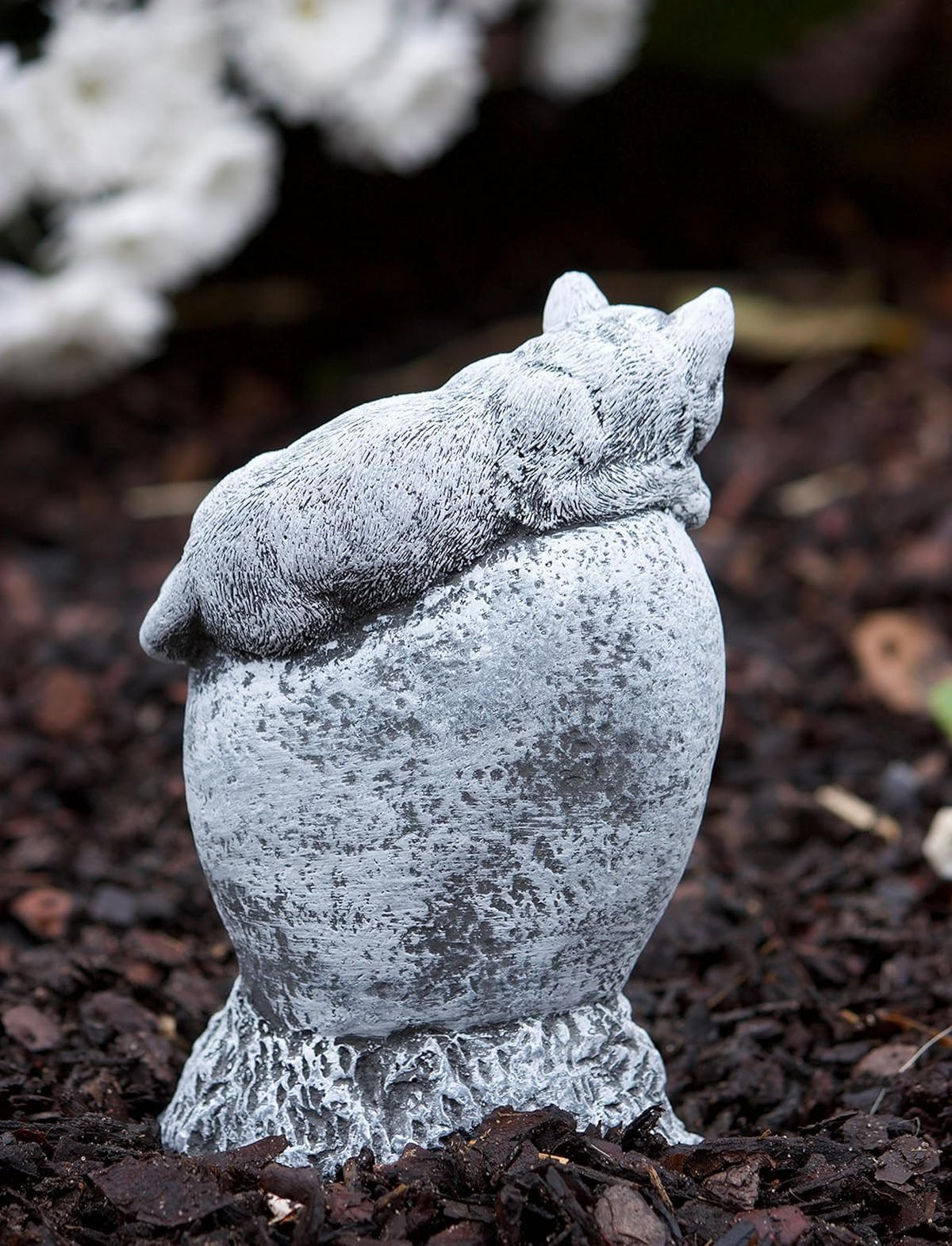 STEINFIGUR Katze Grabstein mit Inschrift Steinguss frostfest - Grau, Stein (11/15/6cm) - stoneandstyle