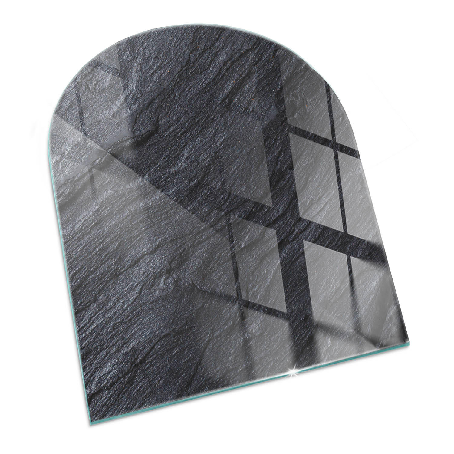 ArtPrintCave Glasplatte Schwarz 80x70x0.4 cm