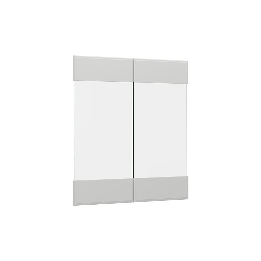 KÖKSFRONT R-Line Vitt hus på landet 59.2x59 cm möbelfront för väggskåp med glas 59/59.2/1.6 cm