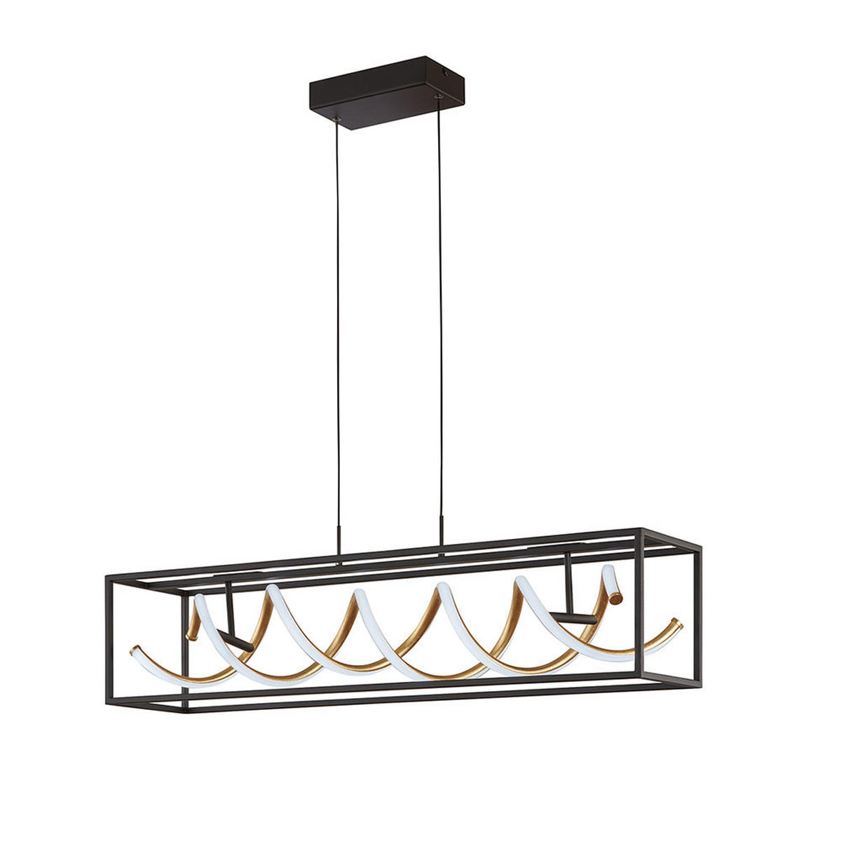 HÄNGELEUCHTE GIAN LED, 90 cm, dimmbar, höhenverstellbar - Schwarz, Metall (90/20/150cm)
