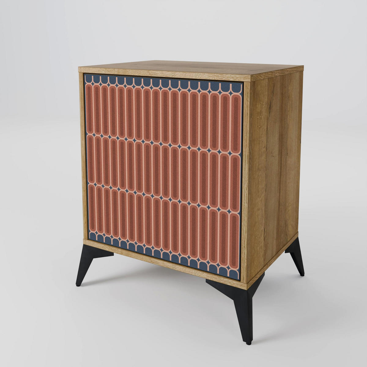 SIDEBOARD HYPNOTIC GATE, Eichefarben, 57,5x42x57,5 cm, Ohne Füße - Eichefarben/Multicolor, Holzwerkstoff (57.5/57.5/42cm) - SpaceRebels