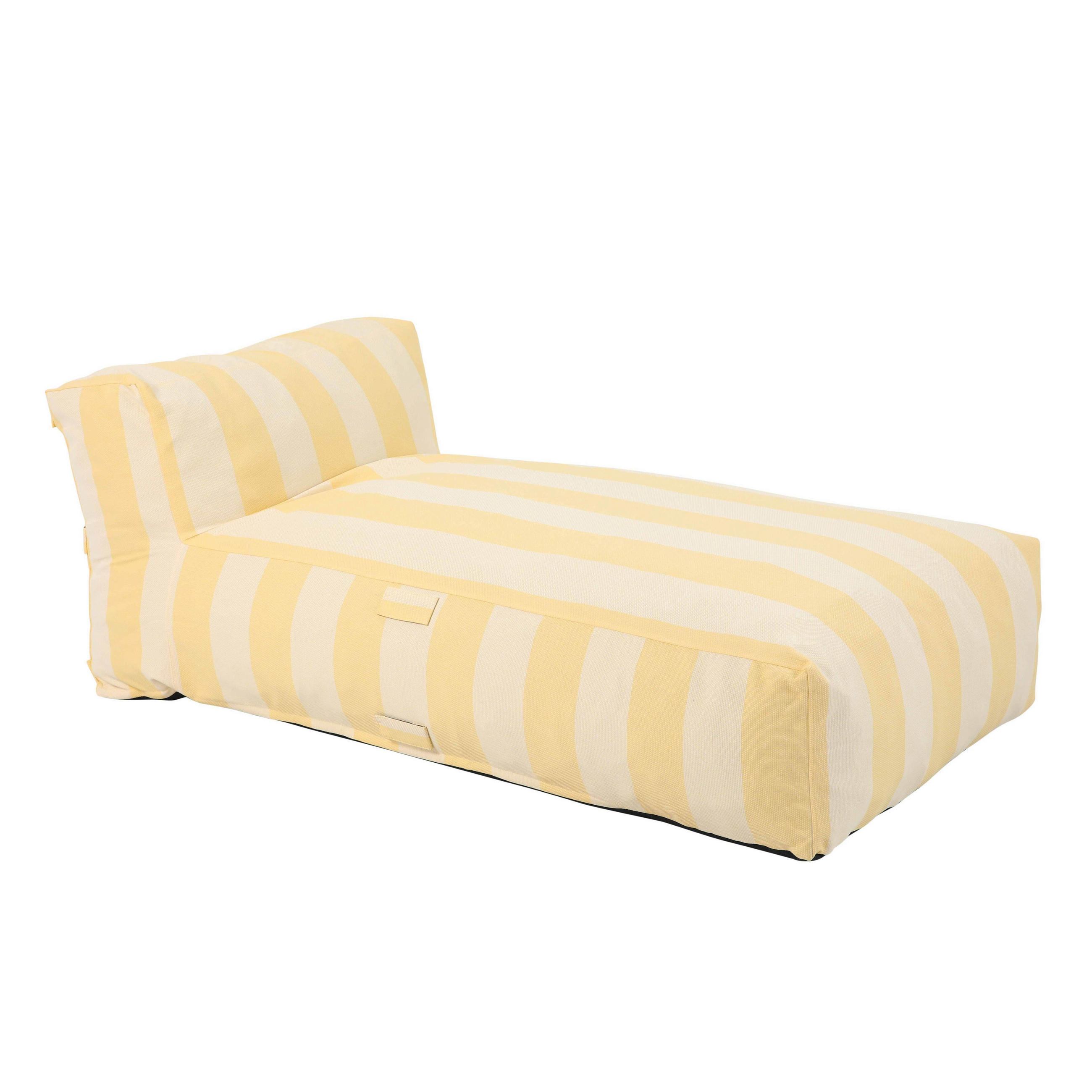 CHAISELONGUE, Hellgelb - Gelb, Textil (85/65/160cm) - Oviala