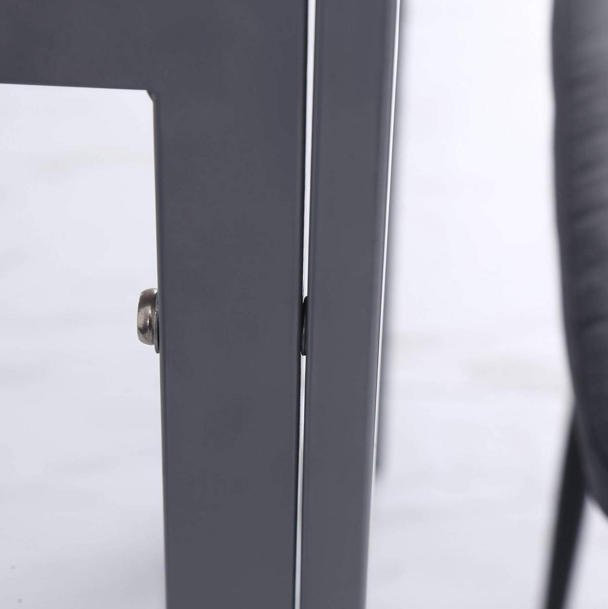 ESSTISCH 75/75/75 cm in Grau mit Glasplatte und Stahlgestell - Grau, Metall (75/75/75cm) - BEAOK