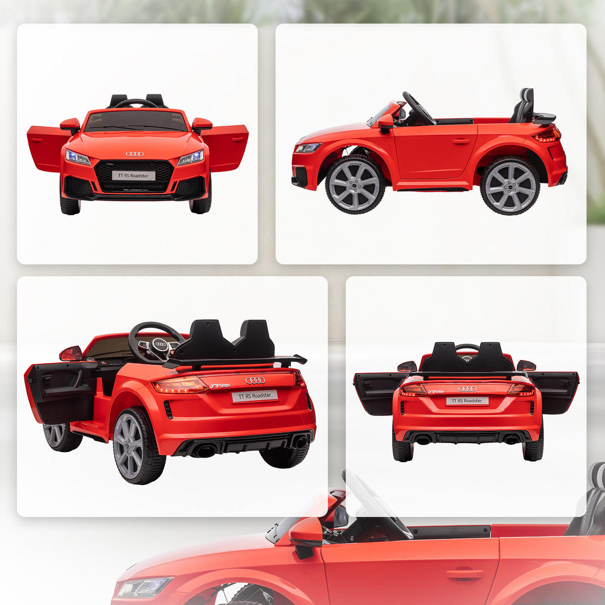 ELEKTRO-KINDERAUTO DE-13023 2,4G Fernbedienung Rot - Rot, Kunststoff (102/60/44cm) - ComfortXL