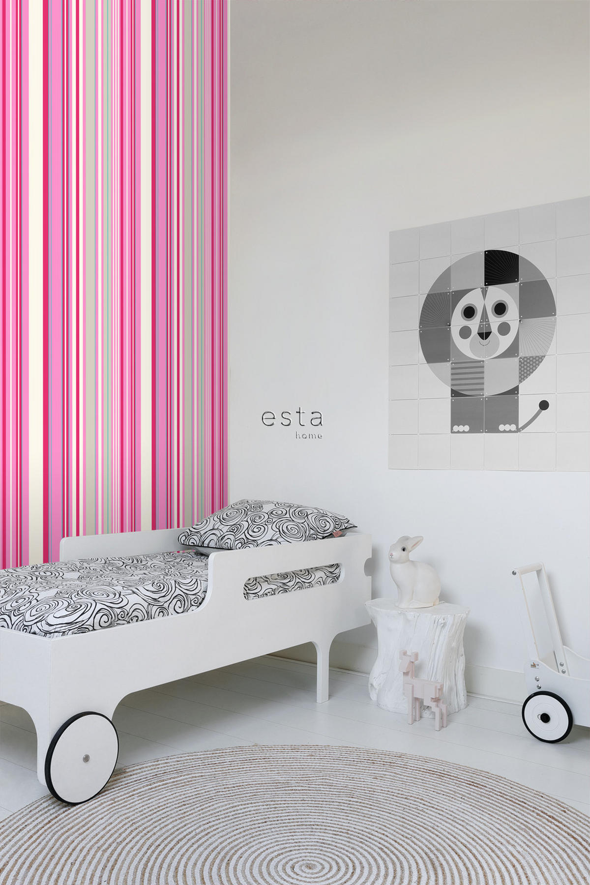 TAPETE Streifen 53 cm x 10.05 m - Beige, Papier (53/1000cm) - ESTAhome