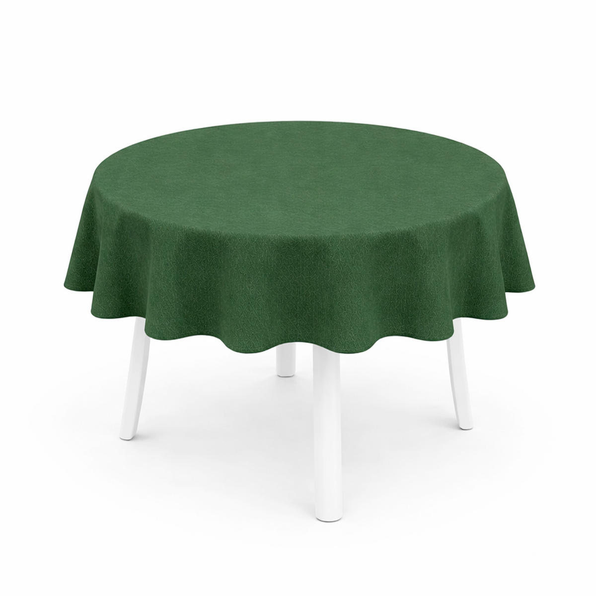 TISCHDECKE Garten Weichschaum Ø140cm - Dunkelgrün - Dunkelgrün, Kunststoff (140/140cm) - Bestlivings