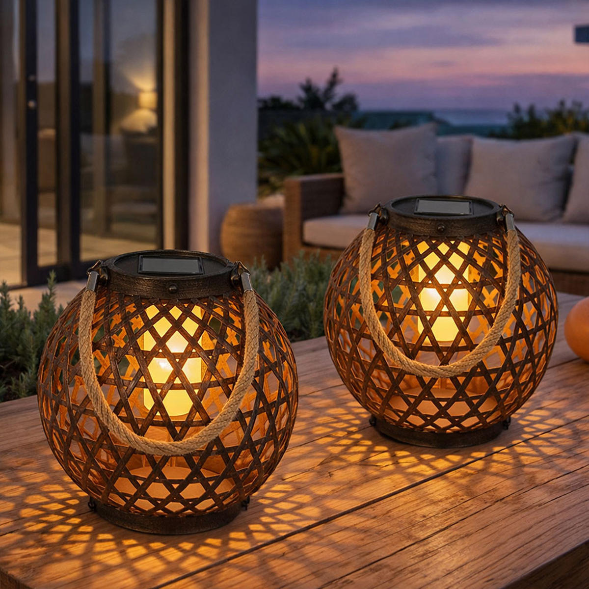 2X LED AUSSENLEUCHTE Metall Kupfer Kugel - Kupferfarben, Kunststoff (20/20/36cm) - Globo Lighting