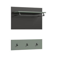PANEEL CANU 2-tlg. (B/H/T: ca. 80/73/27 cm) in Basalt grau/Smoke Green - Grau, Holzwerkstoff (80/73/27cm)