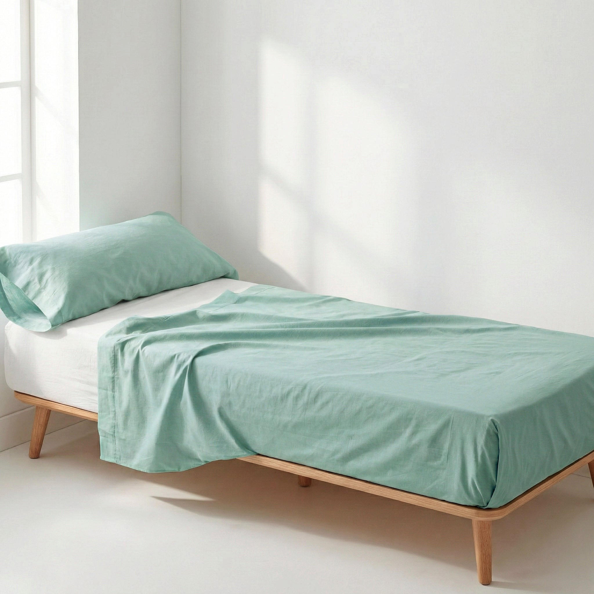 OBERLAKEN set 2 teiliges Basic Minze 180x270 cm (Komfortgrösse) - Mintgrün, Textil (180/270cm) - Happy Friday