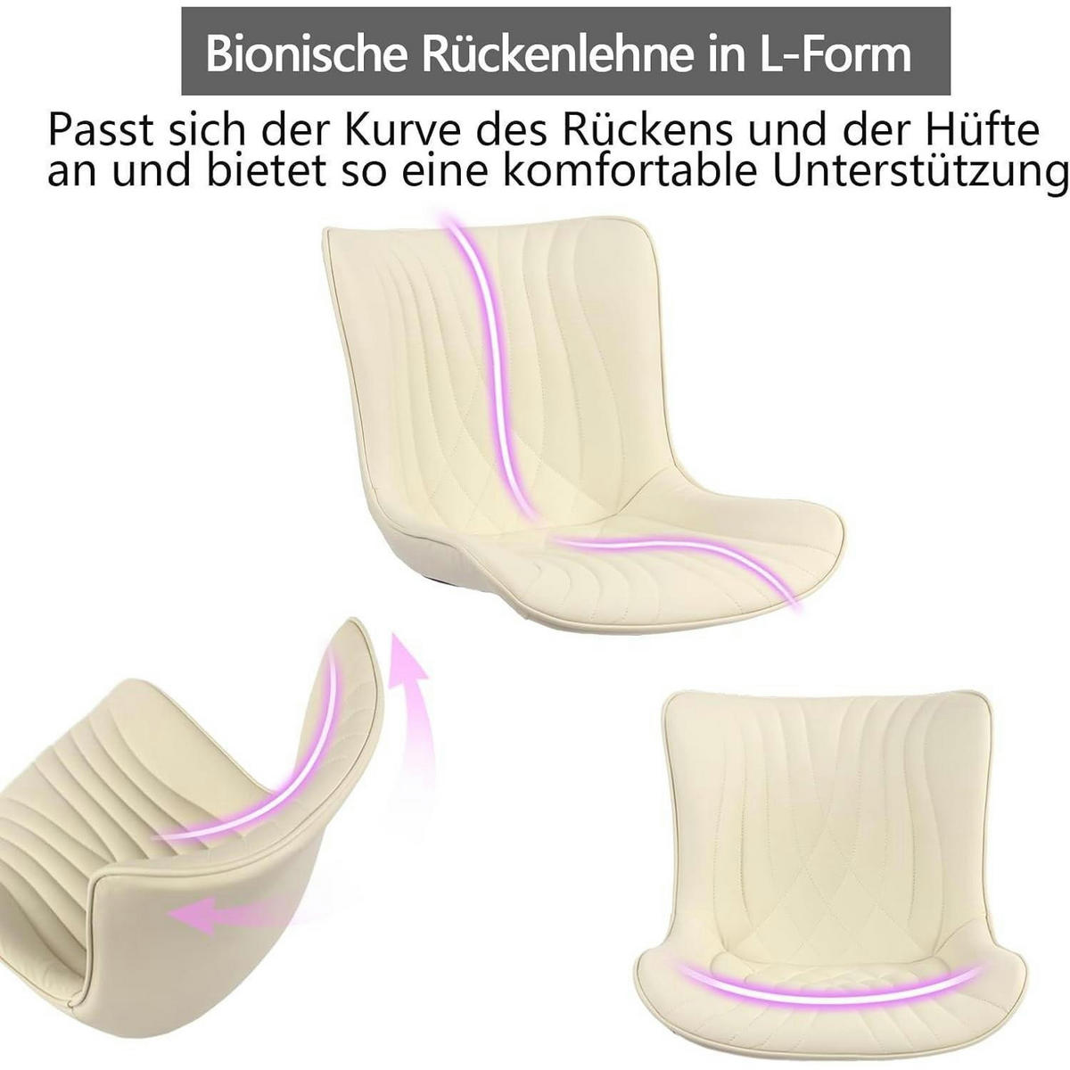 BÜROSTUHL Ergonomisch Beige - Beige, Kunststoff (60/78.5/42.4cm)