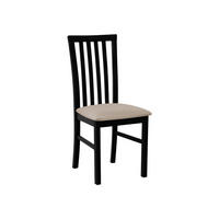 STUHL Milano I, Holzfarbe: Schwarz - Beige/Schwarz, Holz (43/93/40cm) - MIRJAN24