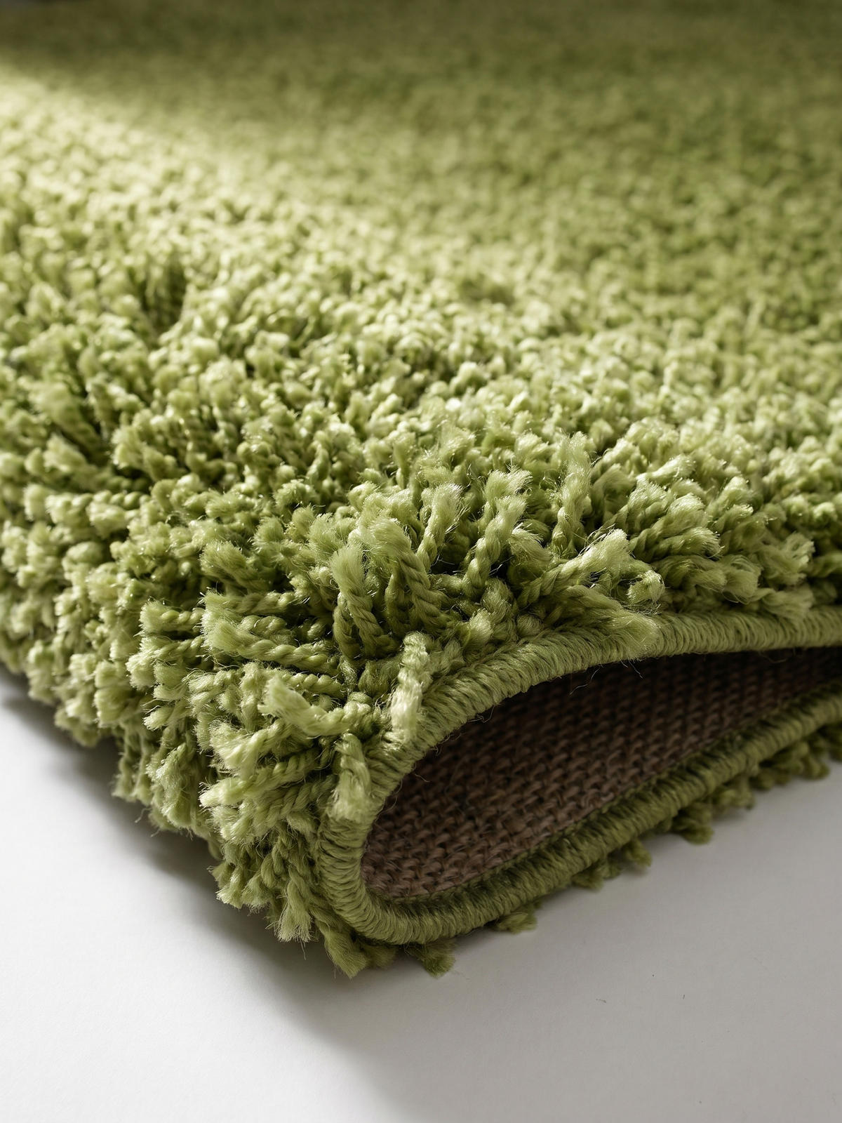 HOCHFLORTEPPICH Shaggy Uni Kuschelig Waschbar Wohnzimmer Strapazierfähig Grün 100x200 cm – RHEIN - Grün, Textil (200/100cm) - KADIMA DESIGN