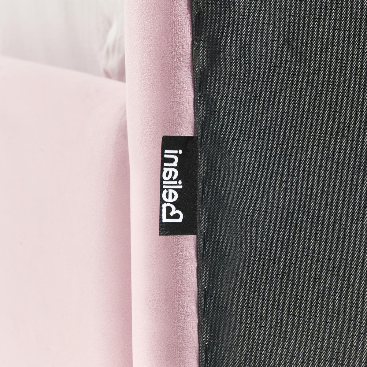 DĚTSKÁ POSTEL Mušle Sametová látka 90/200 cm Růžová Neulise - světle hnědá, textil (90/200cm) - Beliani
