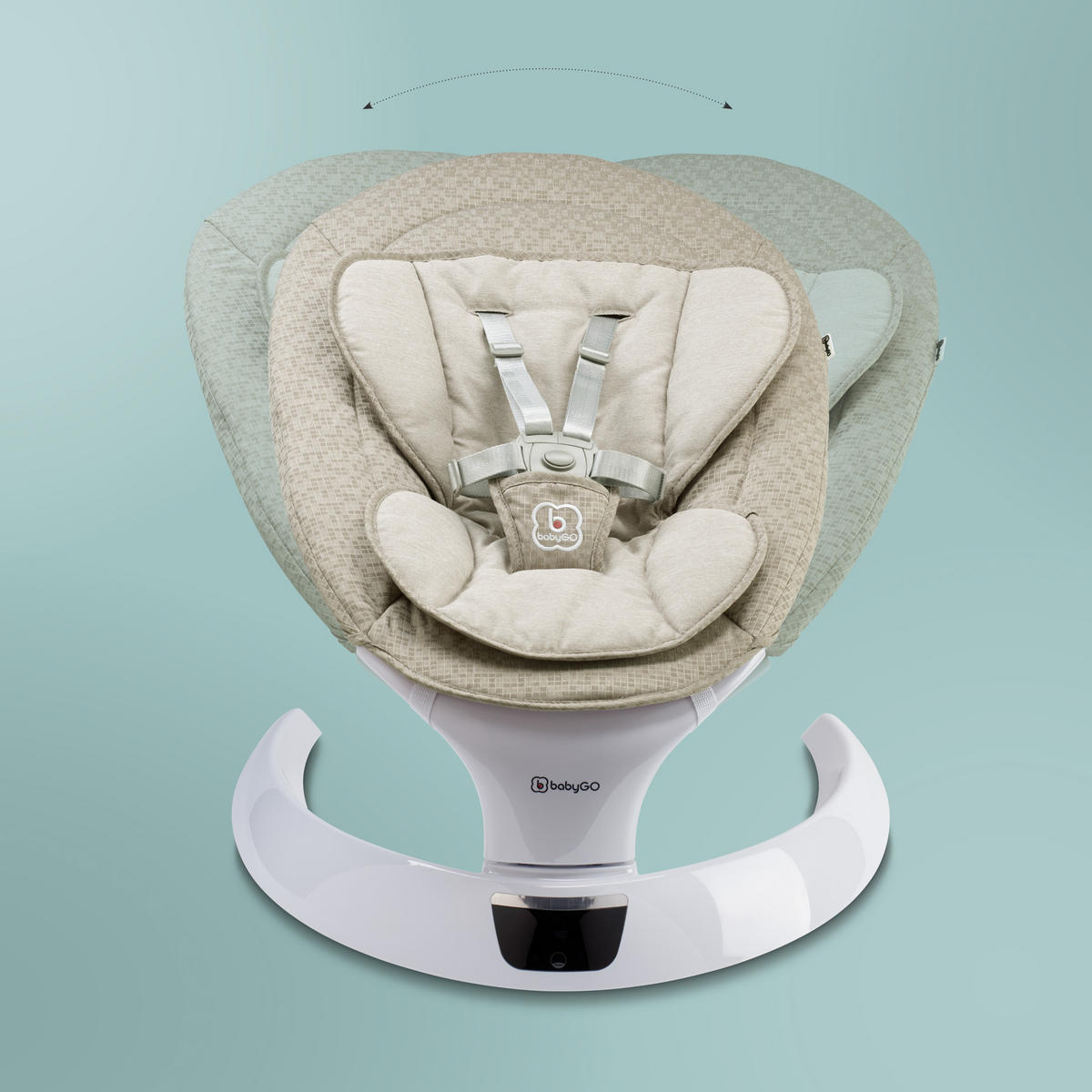 BABYWIEGE Swing beige - Beige, Kunststoff (58/62/71cm) - BabyGo