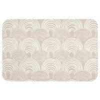 WC PŘEDLOŽKA Vlny - Textura - Béžová 60x40 cm - kašmírová, textil/plast (60/1cm) - OnlyWow