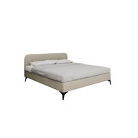 POLSTERBETT Mavilo 180 x 200 cm mit Bettkasten und Lattenrost Federkernmatratze Bonel H3 - beige - Beige, Holz (180/206cm) - Panda Möbel