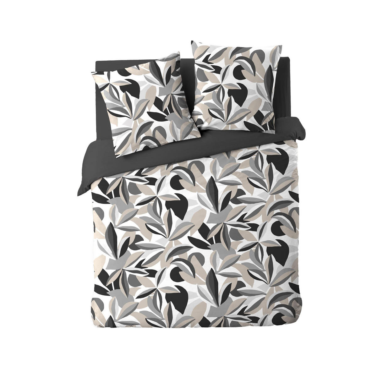 BETTWÄSCHE Lavinia grau 240/220 cm - Anthrazit, Textil (220/240cm) - Douceur d´intérieur