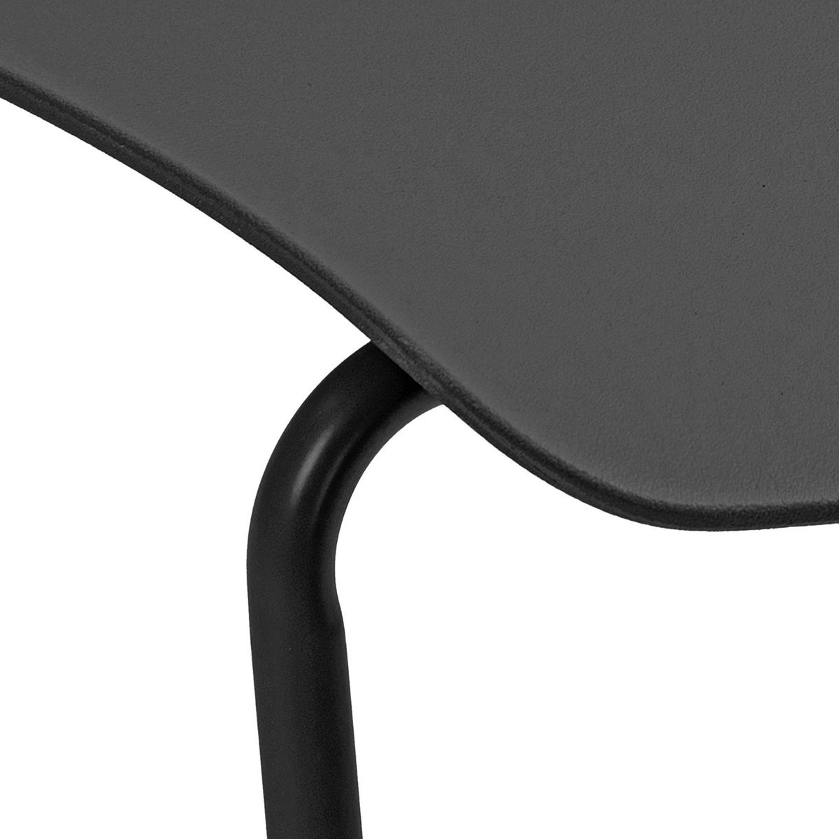 BESUCHERSTUHL Kunststoff Schwarz - Schwarz, Kunststoff/Metall (47/86/50cm) - CLP