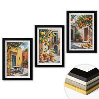 WANDBILDER 3er-Set - 20x30 cm Schwarzer Rahmen - Zitrusfrüchte im Garten - Schwarz, Kunststoff (20/30cm) - ArtPrintCave