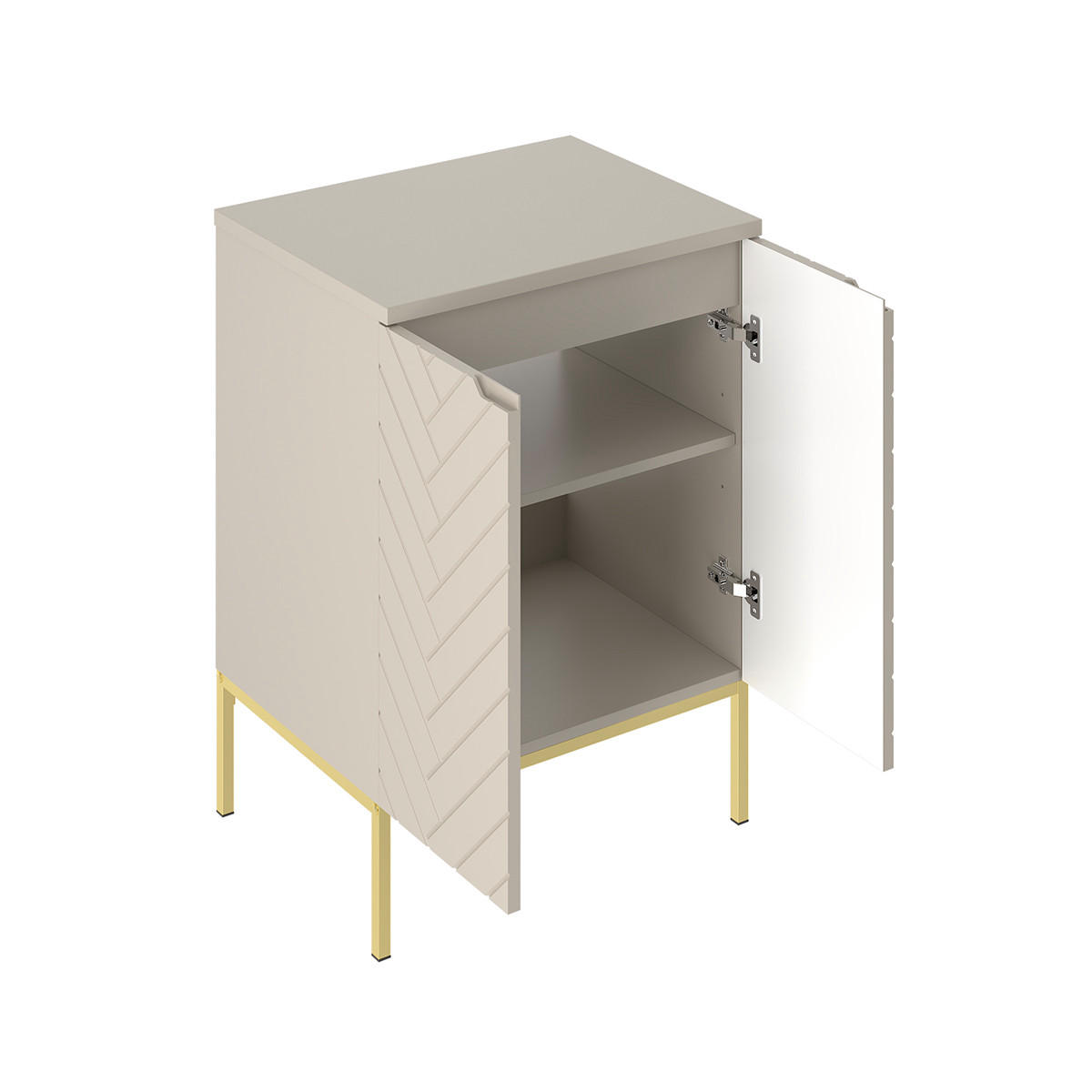 WASCHTISCHUNTERSCHRANK 60.6cm Daria Kaschmir - Beige, Holzwerkstoff (60.6/84.2/45.8cm) - Petits-meubles