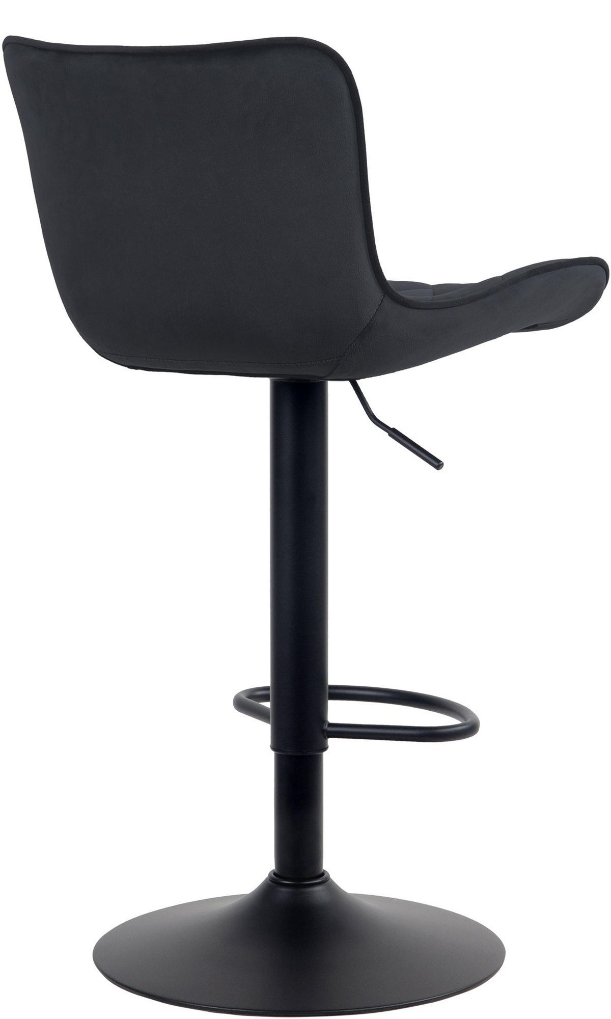 BARHOCKER Emil Samt schwarz - Schwarz, Textil/Metall (48/107/54cm) - TPFLiving