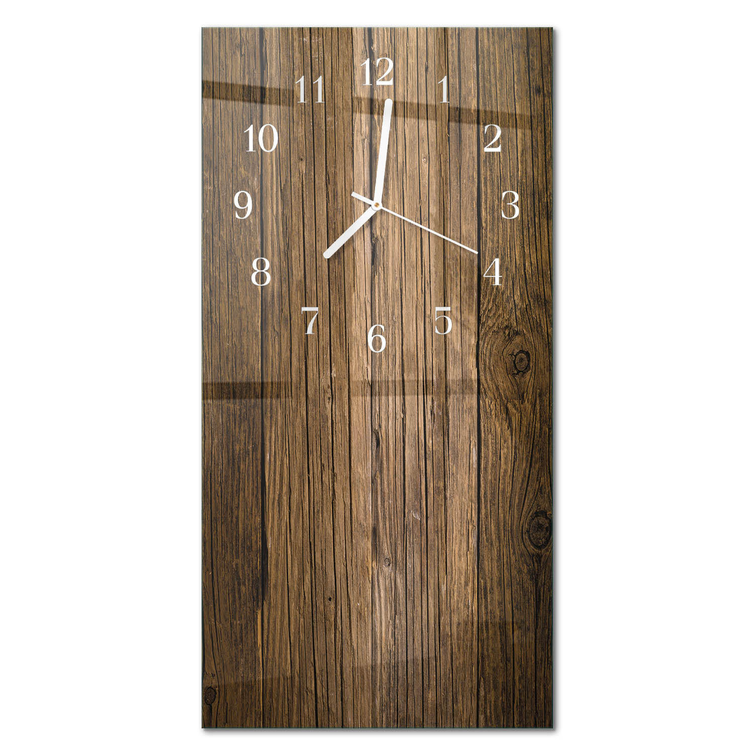 WANDUHR 30x60 cm - Kaffeebohnen - Braun, Glas (30/60/0.4cm) - TULUP