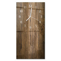 WANDUHR 30x60 cm - Kaffeebohnen - Braun, Glas (30/60/0.4cm) - TULUP