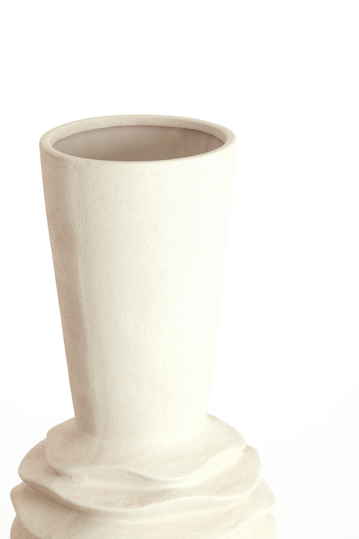 VAZE Olivora Weiß 24.5/24.5/73 cm - Weiß, Keramik (73cm) - Light & Living