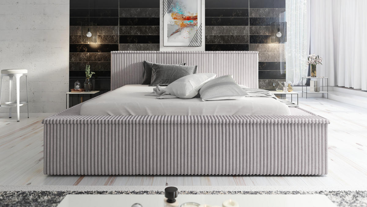 POLSTERBETT RIO 120x200 Grau - Grau, Textil (120/200cm) - A&J MöbelLand