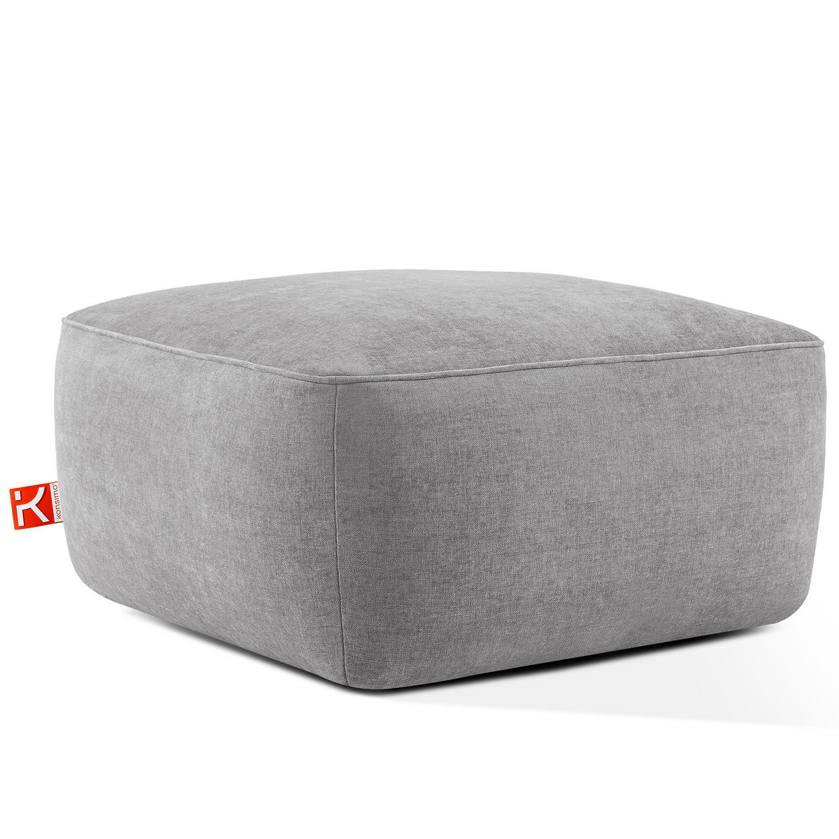 SITZHOCKER FUBBO, Hellgrau - Hellgrau, Holz/Holzwerkstoff (80/44/80cm) - KONSIMO®